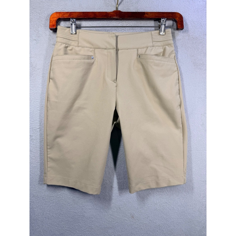 Tail Golf Shorts Women 2 Tan Khaki Preppy Athleisure Performance GX4365-126X